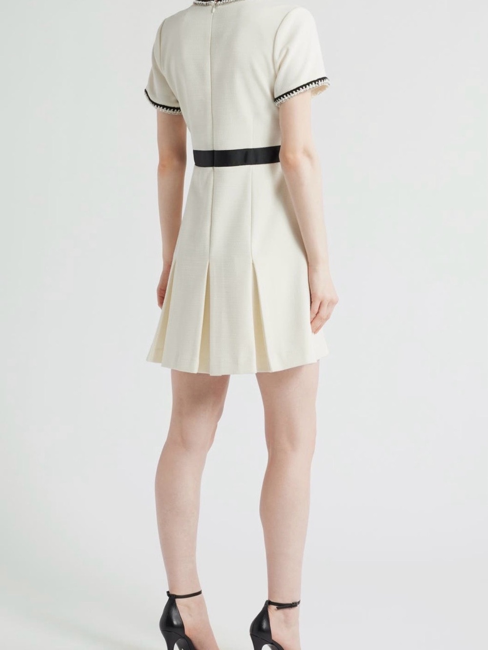 Tahari ASL Contrast Trim Short Sleeve Dress - Picture 2 of 6